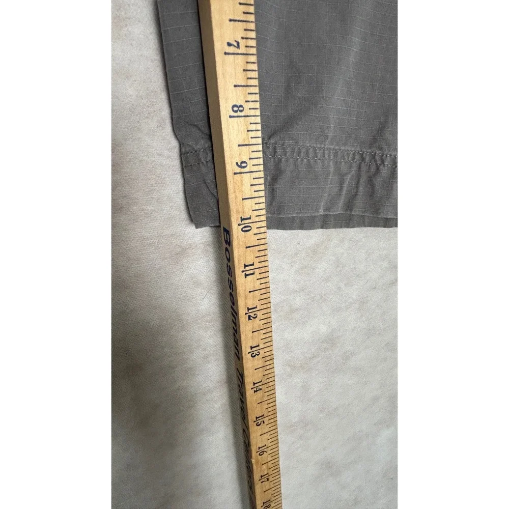 Banana Republic Mens Grey Cotton Ripstop Cargo Shorts Size 32 Utility Gorpcore